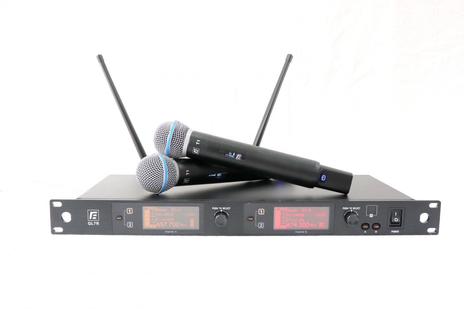 RFIntell QL7R/T1-B 720,500-754,000 МГц 2-канальная радиосистема с 2-мя ручными микрофонами в Белорецке