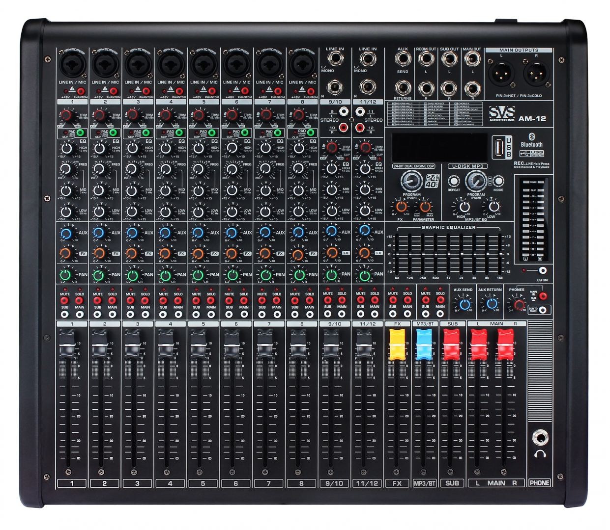 SVS Audiotechnik mixers AM-12 Микшерный пульт аналоговый, 12-канальный в Белорецке