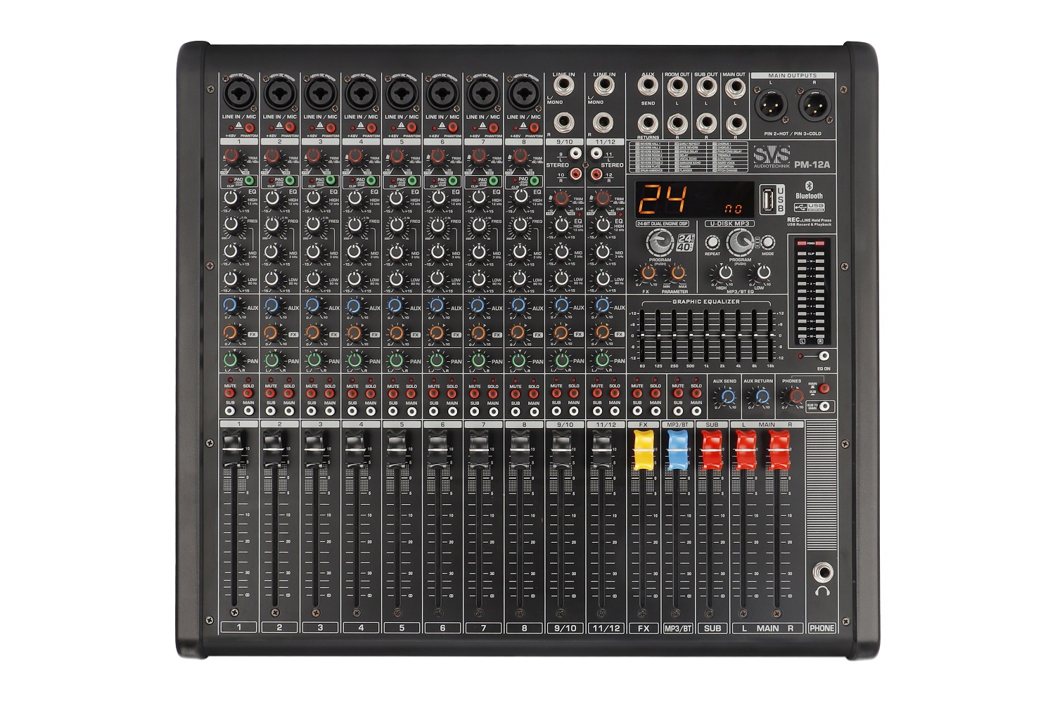 SVS Audiotechnik mixers PM-12A Активный аналоговый микшерный пульт, 12-канальный в Белорецке